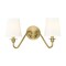 Z-Lite Gianna Wall Sconce, 2-Light, 20 In.W x 8.5 In.L x 9.75 In.H, Modern Gold/White 7509-2S-MGLD - alternate 3